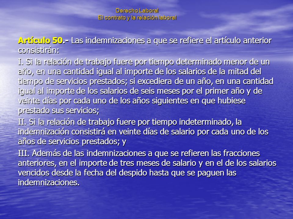Derecho Laboral El contrato y la relación laboral