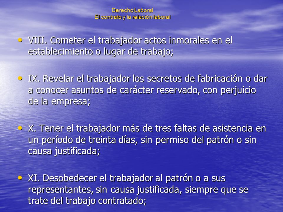 Derecho Laboral El contrato y la relación laboral