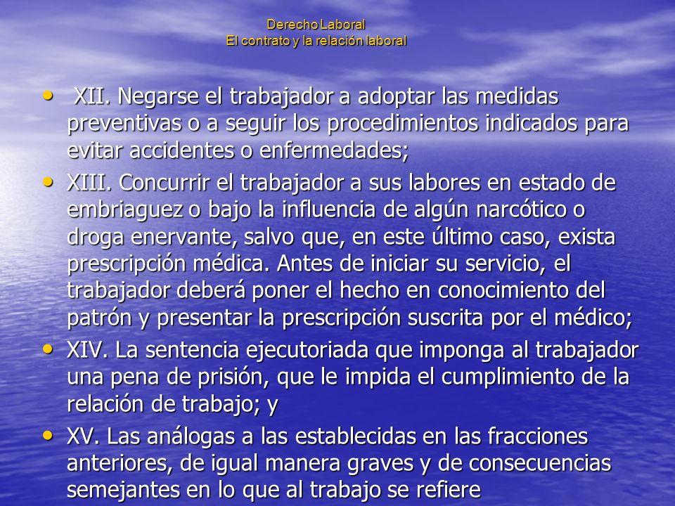 Derecho Laboral El contrato y la relación laboral