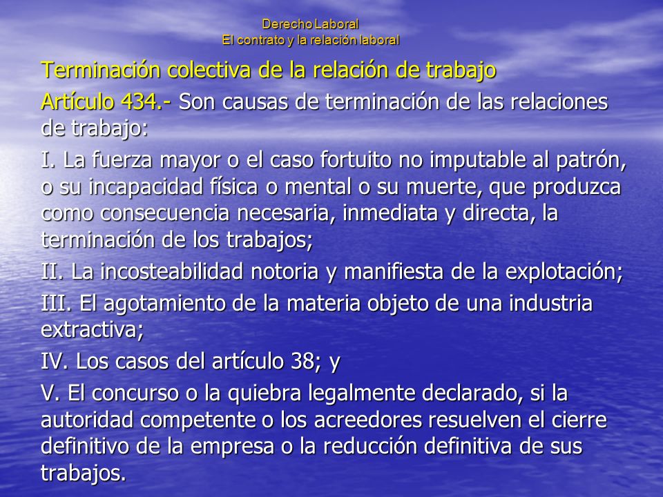 Derecho Laboral El contrato y la relación laboral