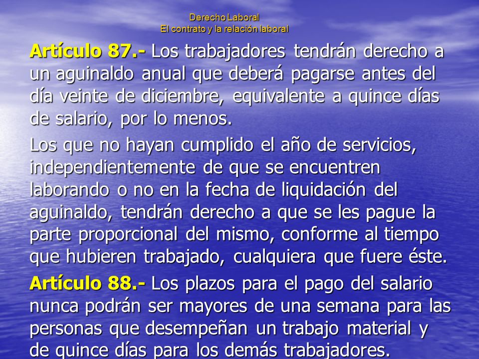 Derecho Laboral El contrato y la relación laboral