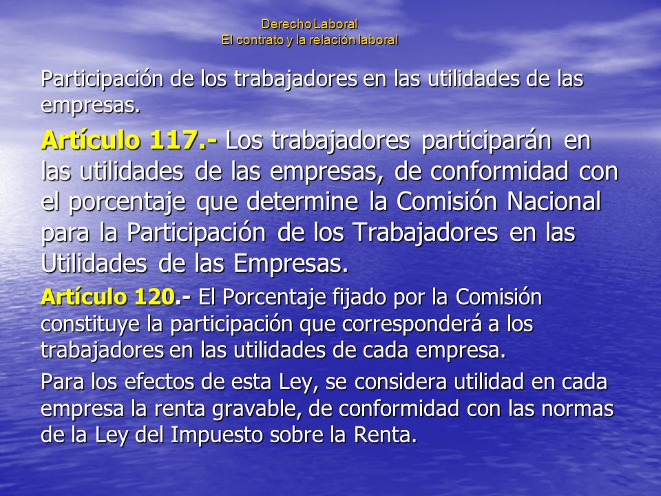 Derecho Laboral El contrato y la relación laboral