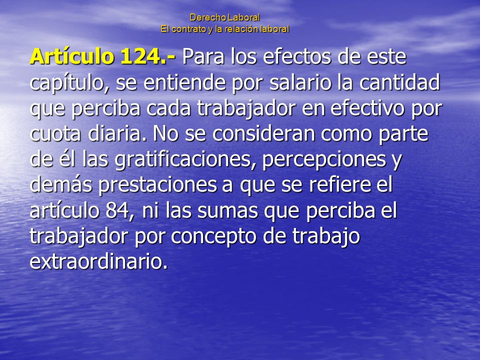 Derecho Laboral El contrato y la relación laboral