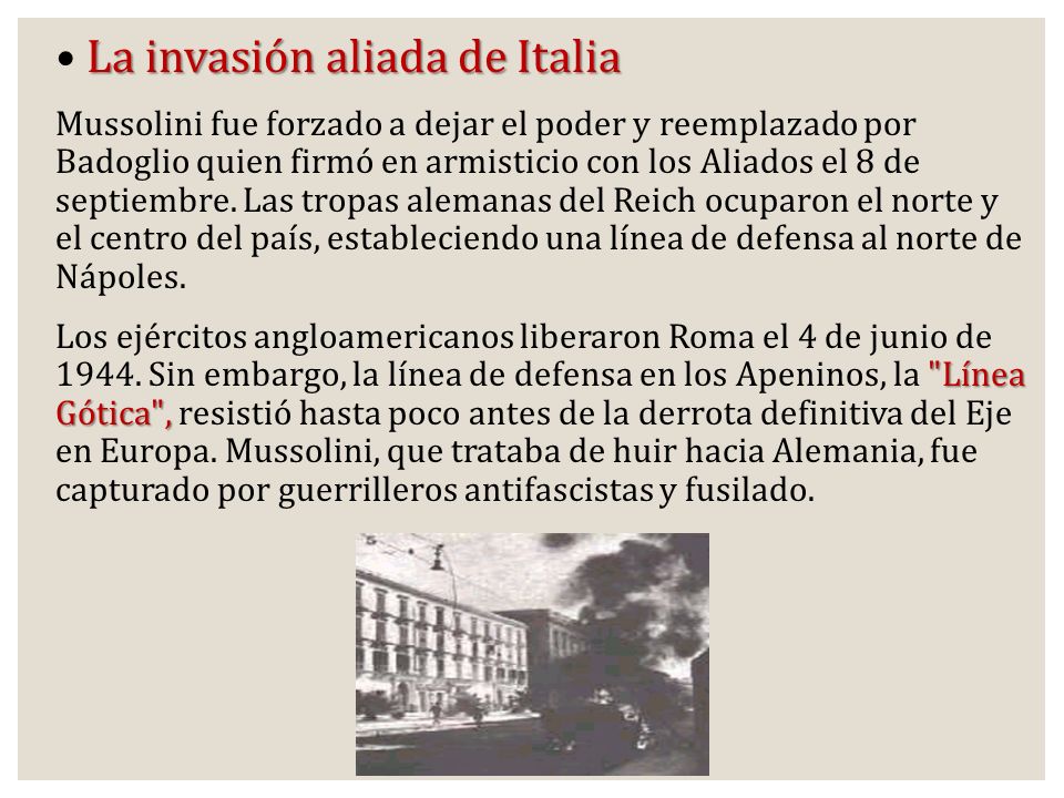 La invasión aliada de Italia
