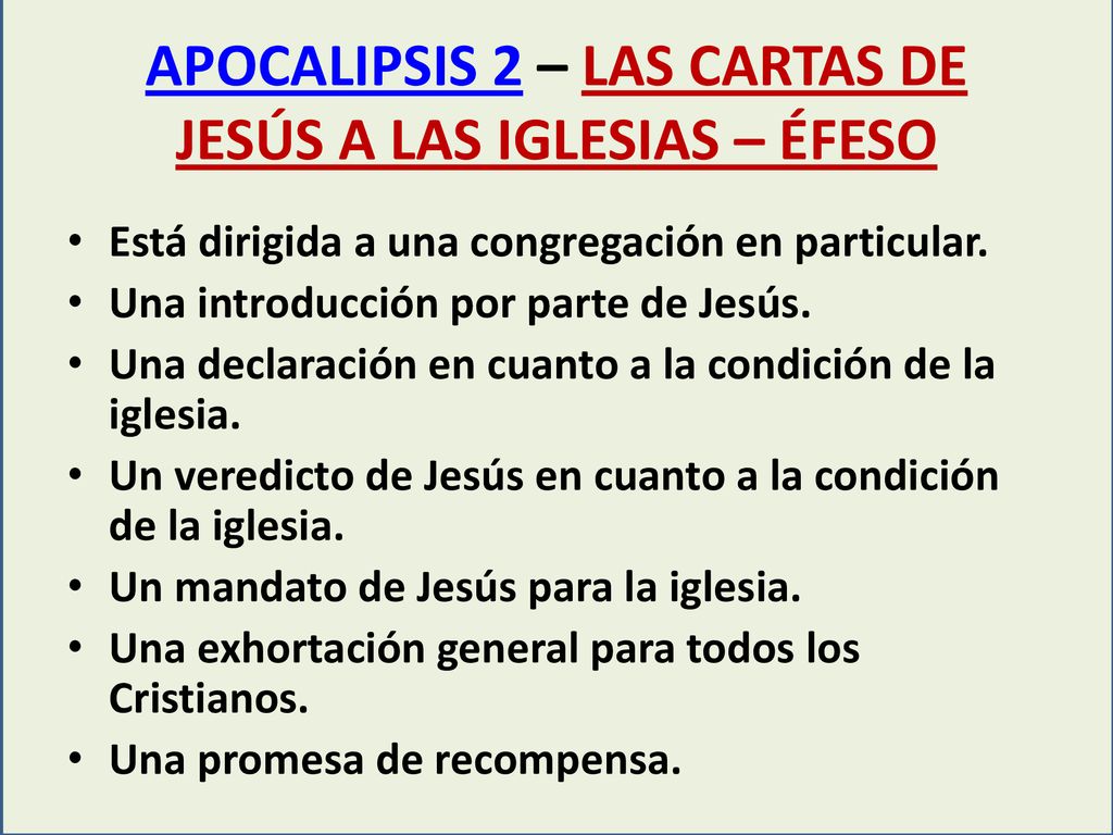 APOCALIPSIS 2 – LAS CARTAS DE JESÚS A LAS IGLESIAS – Éfeso - ppt descargar APOCALIPSIS 2 – LAS CARTAS DE JESÚS A LAS IGLESIAS – Éfeso - ppt descargar