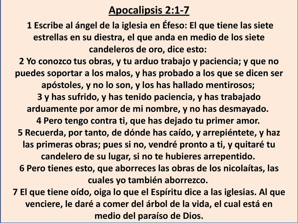 APOCALIPSIS 2 – LAS CARTAS DE JESÚS A LAS IGLESIAS – Éfeso - ppt descargar APOCALIPSIS 2 – LAS CARTAS DE JESÚS A LAS IGLESIAS – Éfeso - ppt descargar