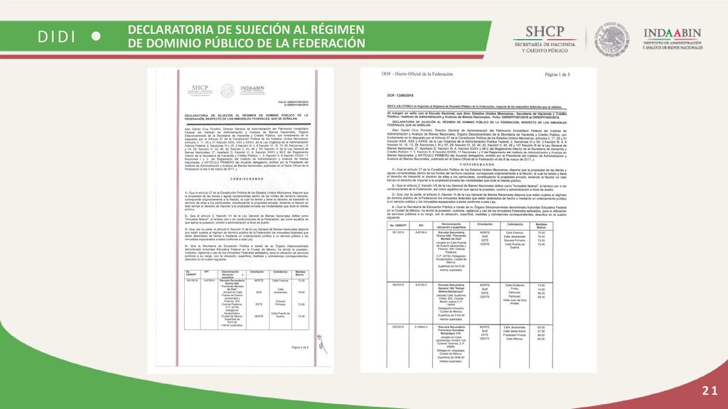 DECLARATORIA DE SUJECIÓN AL RÉGIMEN DE DOMINIO PÚBLICO DE LA FEDERACIÓN