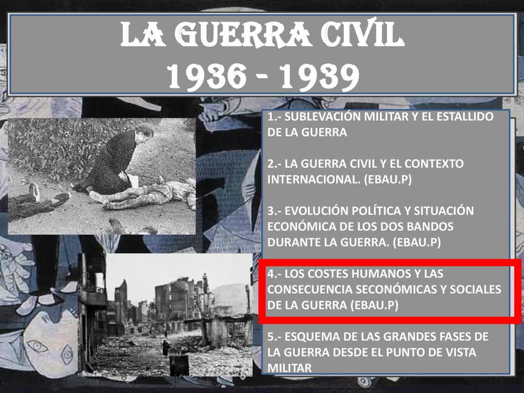 LA GUERRA CIVIL SUBLEVACIÓN MILITAR Y EL ESTALLIDO DE LA GUERRA. 2.- LA GUERRA CIVIL Y EL CONTEXTO INTERNACIONAL. (EBAU.P)