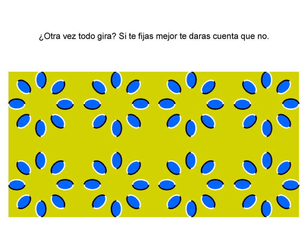 ¿Otra vez todo gira Si te fijas mejor te daras cuenta que no.