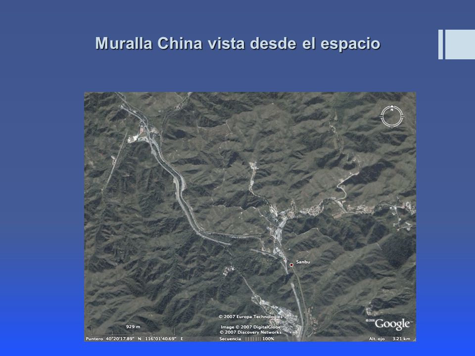 Muralla China vista desde el espacio