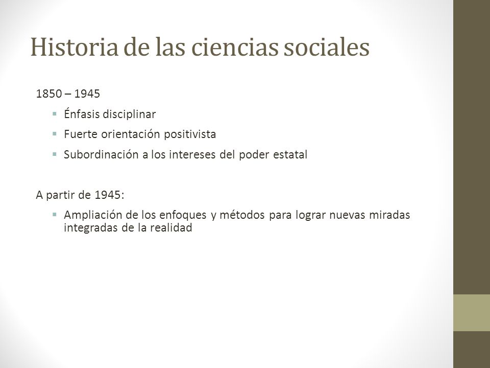 Historia de las ciencias sociales