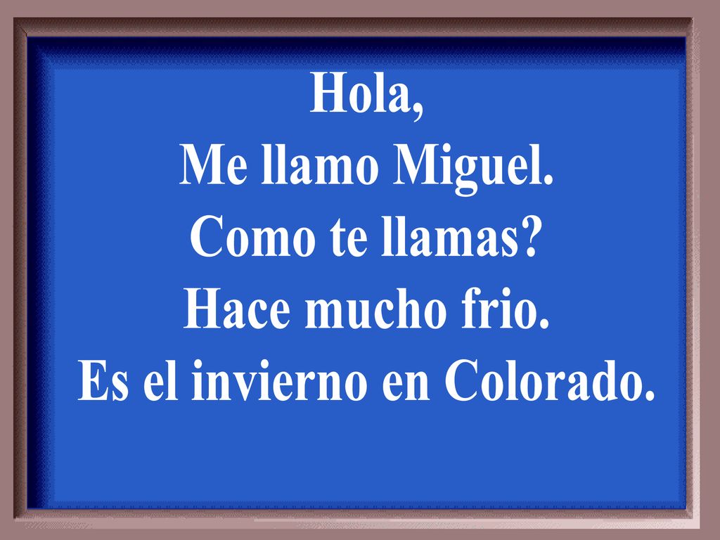 Es el invierno en Colorado.