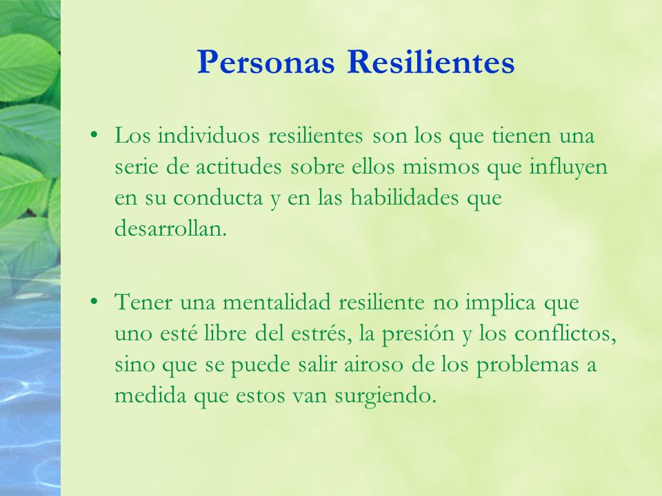Personas Resilientes