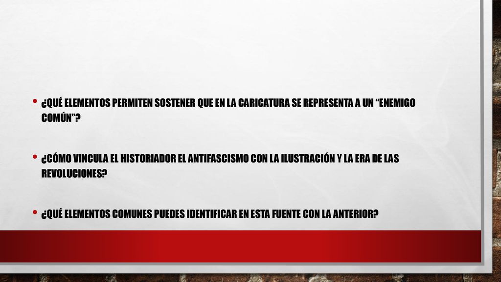 ¿Qué elementos permiten sostener que en la caricatura se representa a un enemigo común