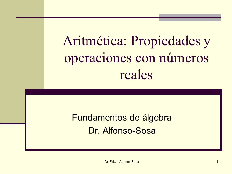 Aritmética: Propiedades y operaciones con números reales