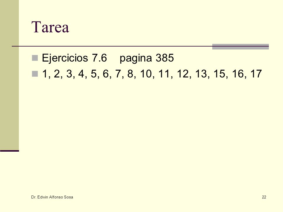 Tarea Ejercicios 7.6 pagina 385