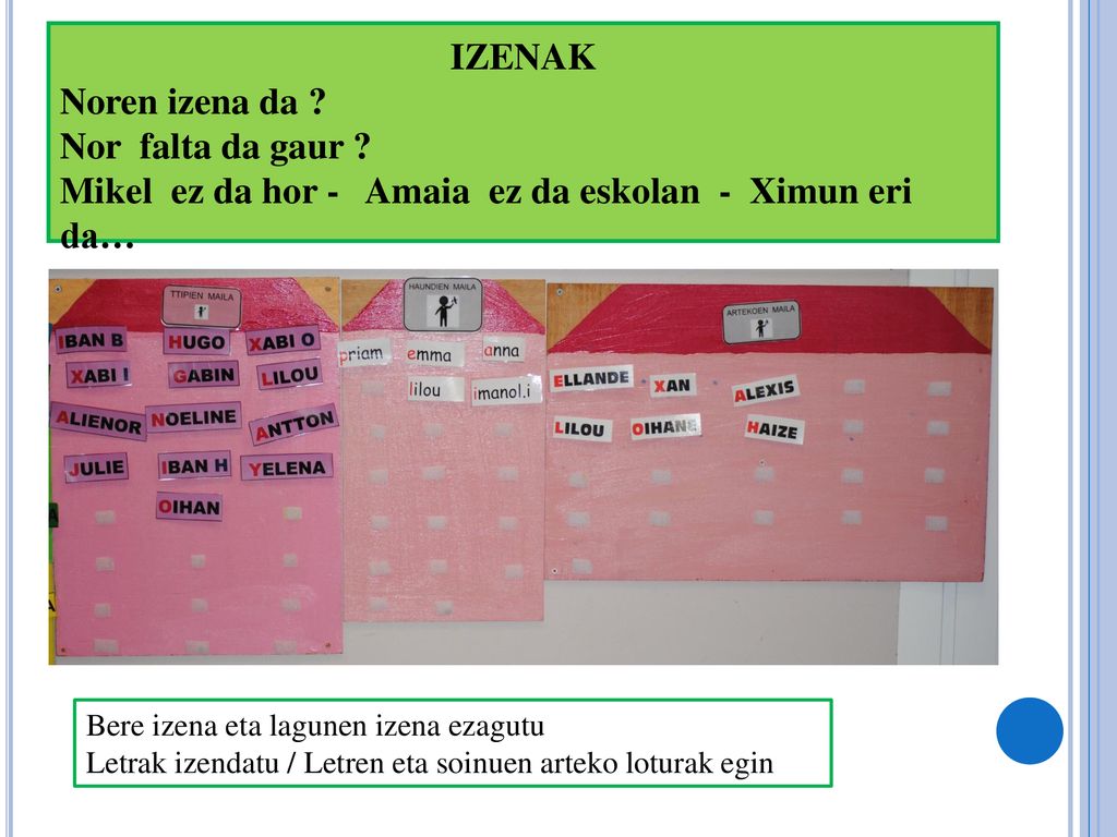 Mikel ez da hor - Amaia ez da eskolan - Ximun eri da…