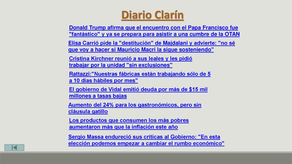 Diario Clarín Donald Trump afirma que el encuentro con el Papa Francisco fue fantástico y ya se prepara para asistir a una cumbre de la OTAN.