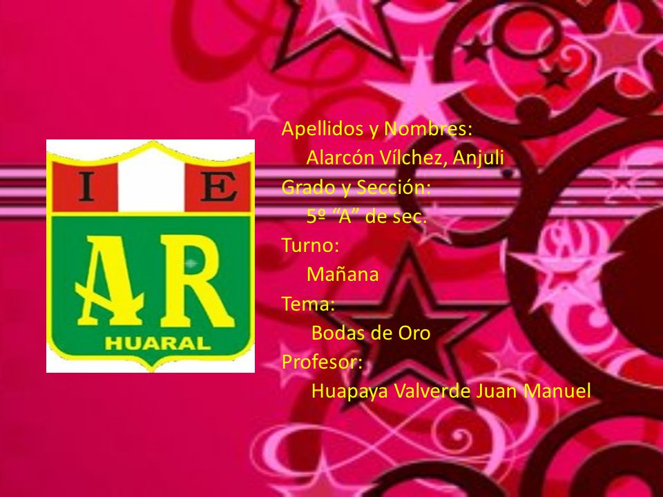 Apellidos y Nombres: Alarcón Vílchez, Anjuli Grado y Sección: 5º A de sec.
