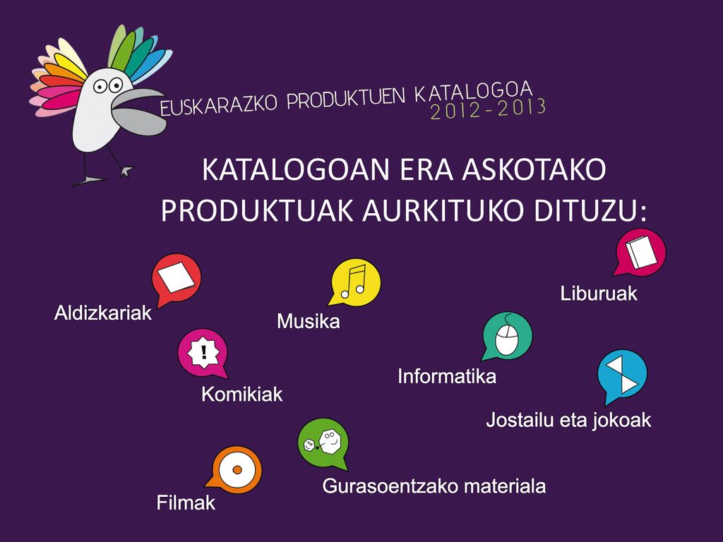 KATALOGOAN ERA ASKOTAKO PRODUKTUAK AURKITUKO DITUZU: