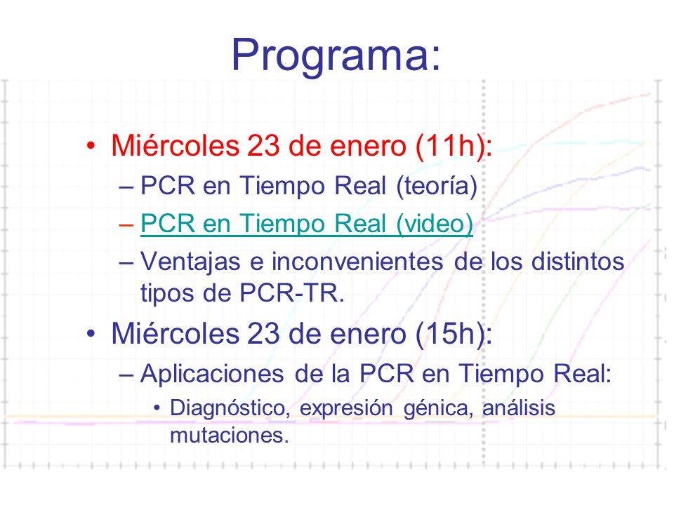 Programa: Miércoles 23 de enero (11h): Miércoles 23 de enero (15h):