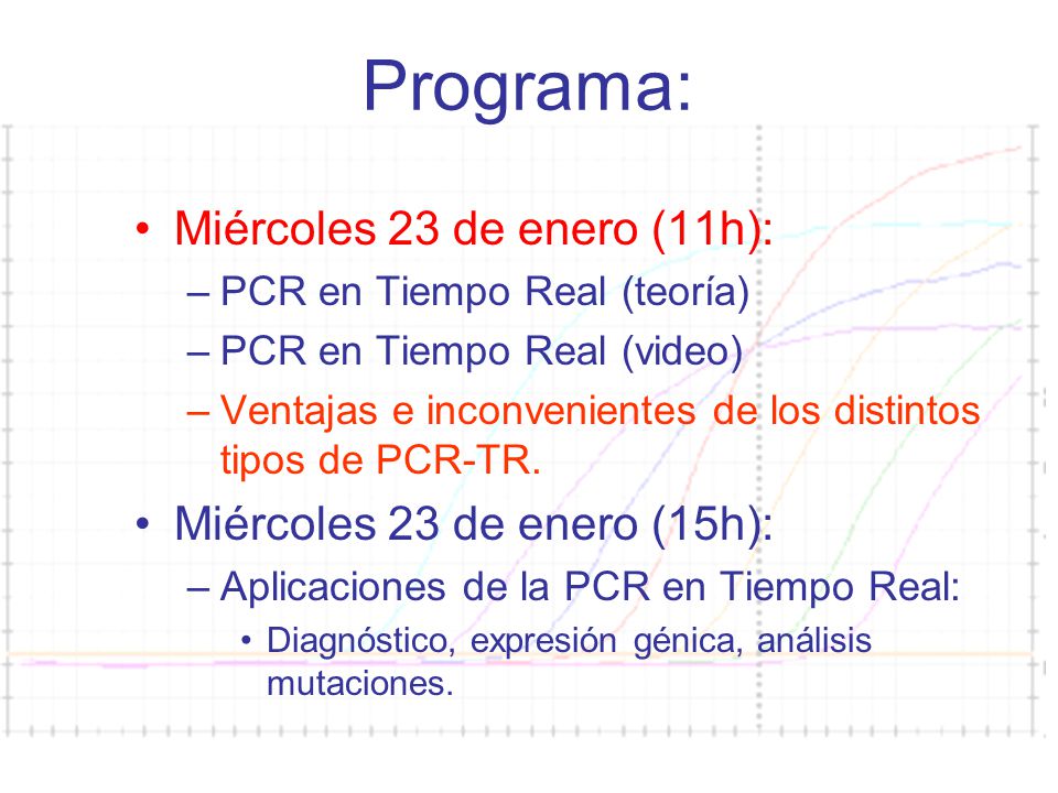 Programa: Miércoles 23 de enero (11h): Miércoles 23 de enero (15h):
