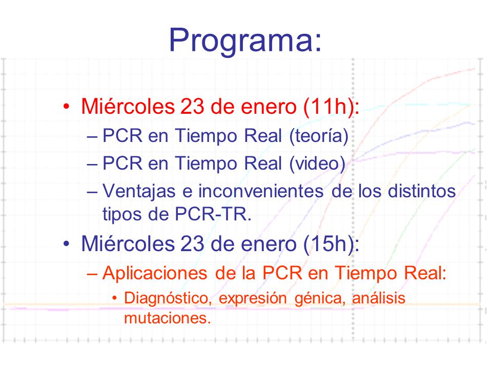 Programa: Miércoles 23 de enero (11h): Miércoles 23 de enero (15h):