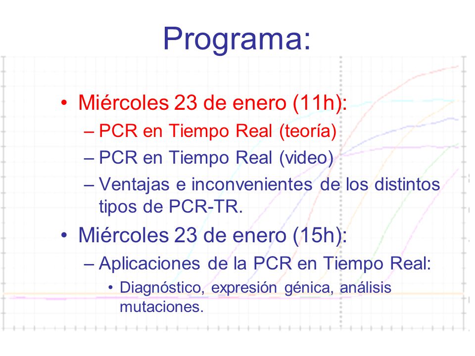 Programa: Miércoles 23 de enero (11h): Miércoles 23 de enero (15h):