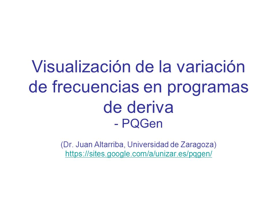 Visualización de la variación de frecuencias en programas de deriva