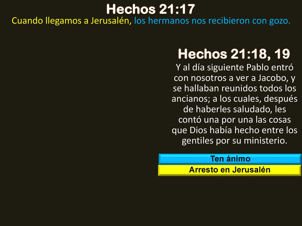 Cuando llegamos a Jerusalén, los hermanos nos recibieron con gozo.