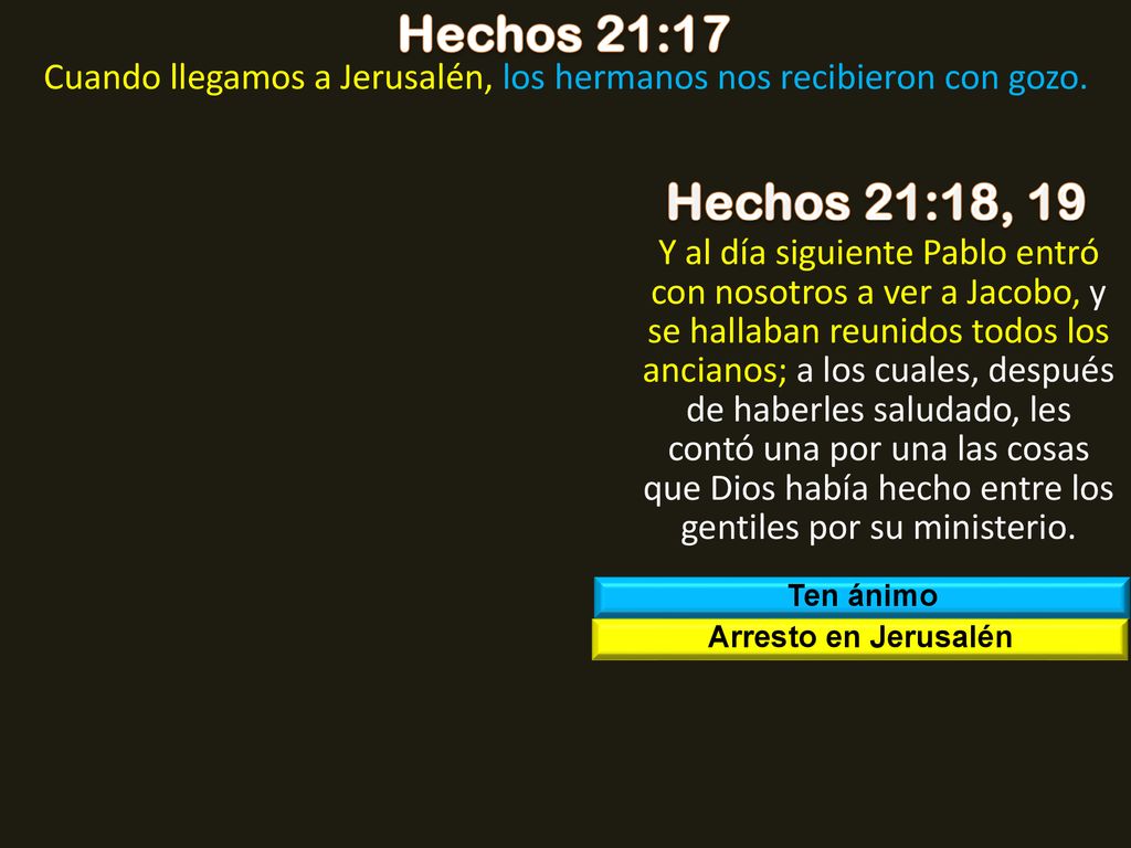 Cuando llegamos a Jerusalén, los hermanos nos recibieron con gozo.