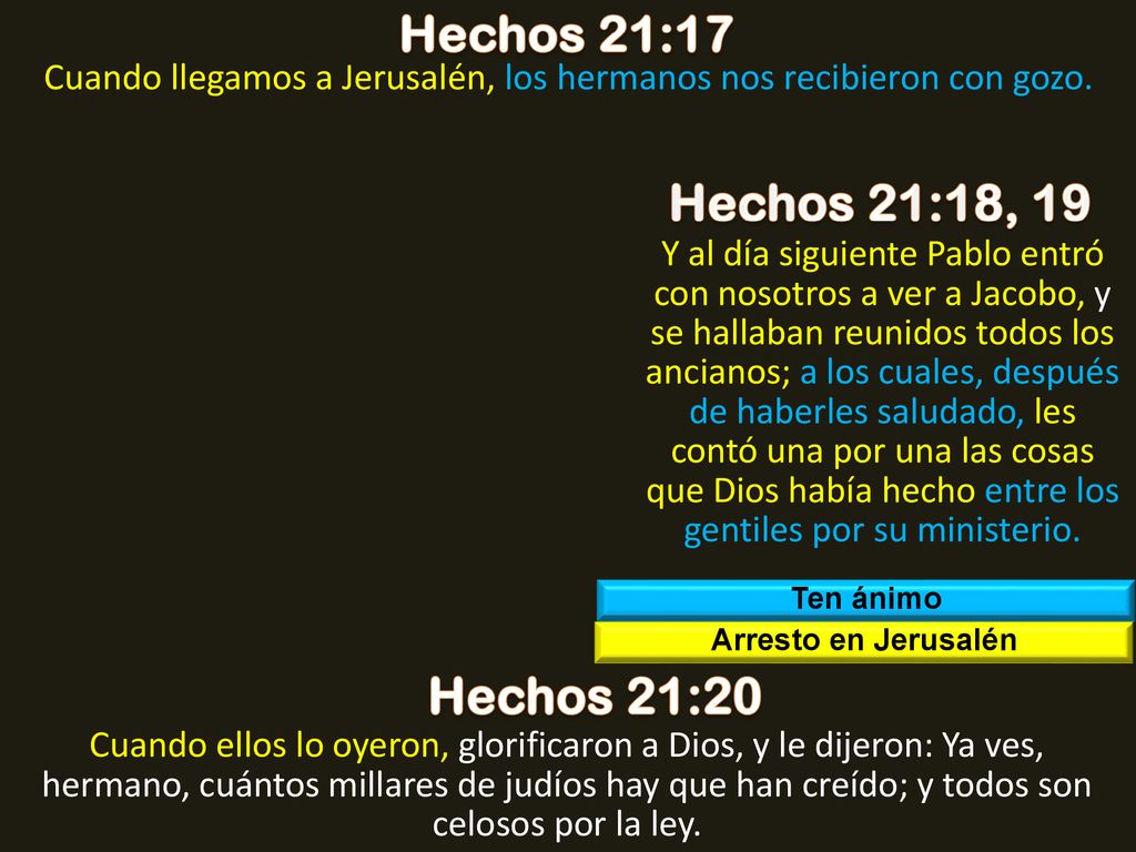 Cuando llegamos a Jerusalén, los hermanos nos recibieron con gozo.