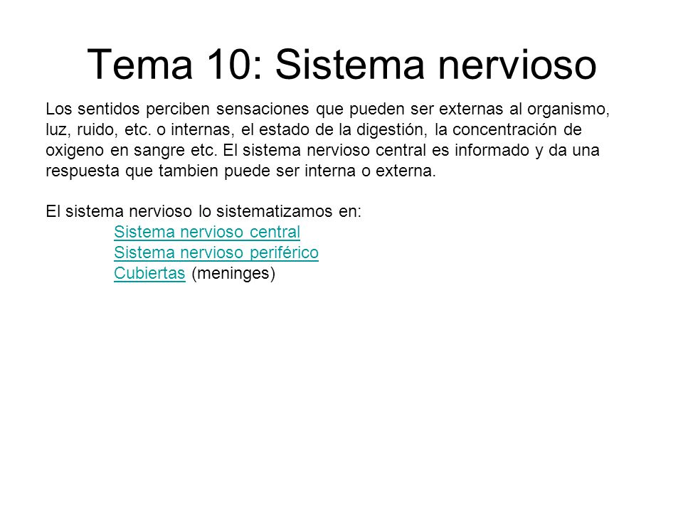 Tema 10: Sistema nervioso