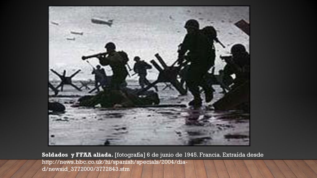 Soldados y FFAA aliada. [fotografía] 6 de junio de Francia