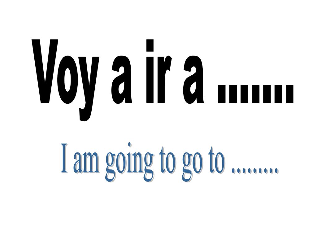 Voy a ir a I am going to go to