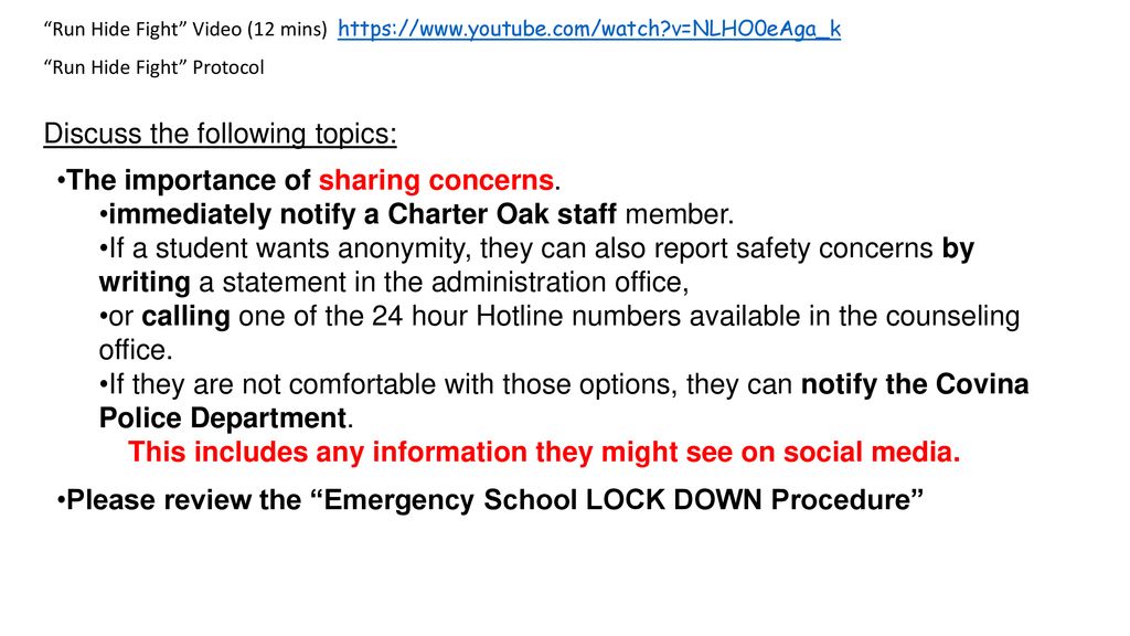 Discuss the following topics: The importance of sharing concerns.