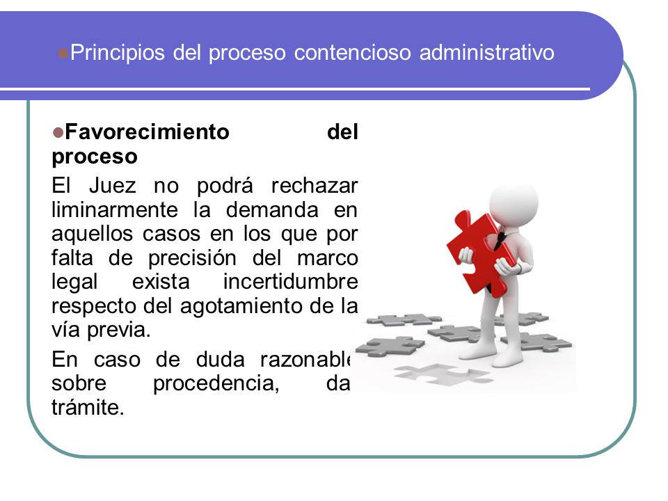 Principios del proceso contencioso administrativo