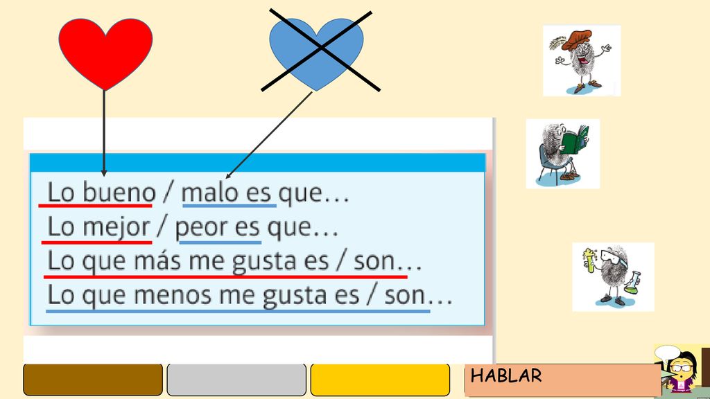Can they present their own brief description of their school following the examples in the listenings– they could include lo mejor etc to add some spice