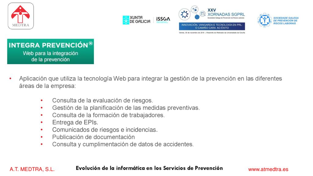 Aplicación que utiliza la tecnología Web para integrar la gestión de la prevención en las diferentes áreas de la empresa: