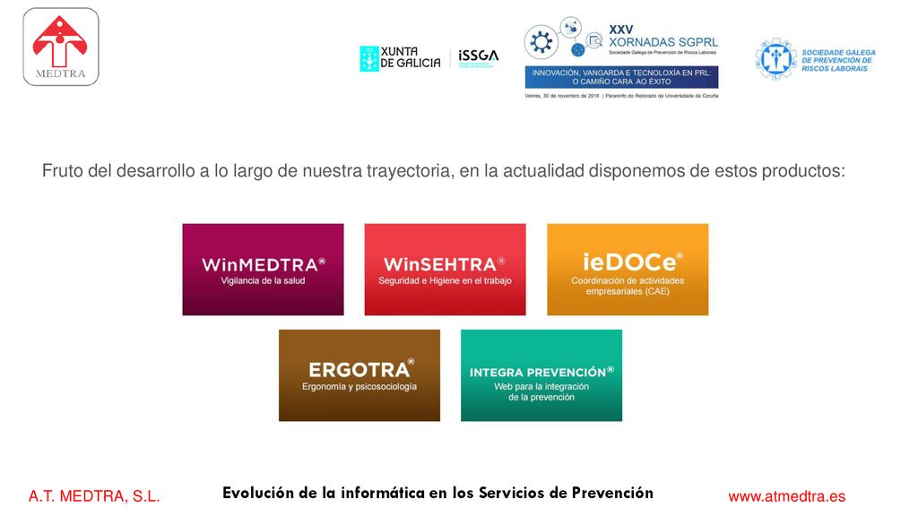 Fruto del desarrollo a lo largo de nuestra trayectoria, en la actualidad disponemos de estos productos: