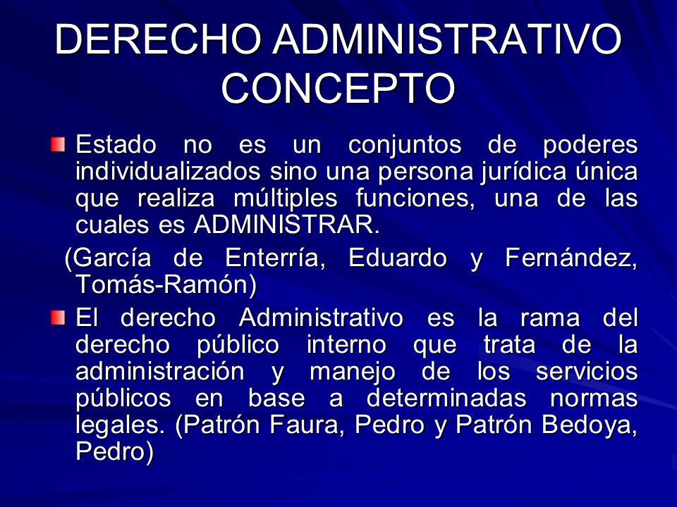 DERECHO ADMINISTRATIVO CONCEPTO