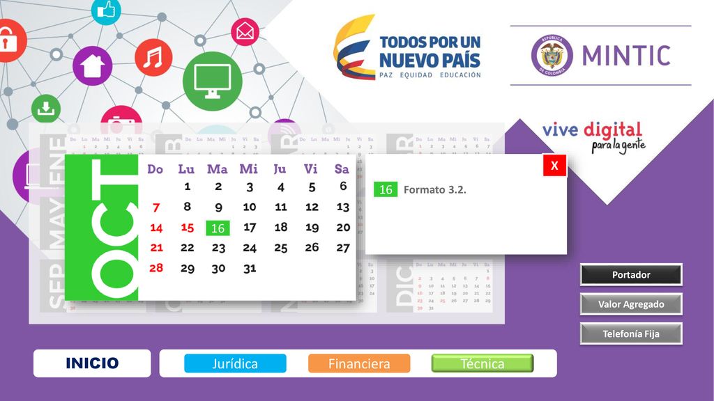 INICIO Jurídica Financiera Técnica X Formato 3.2. Portador