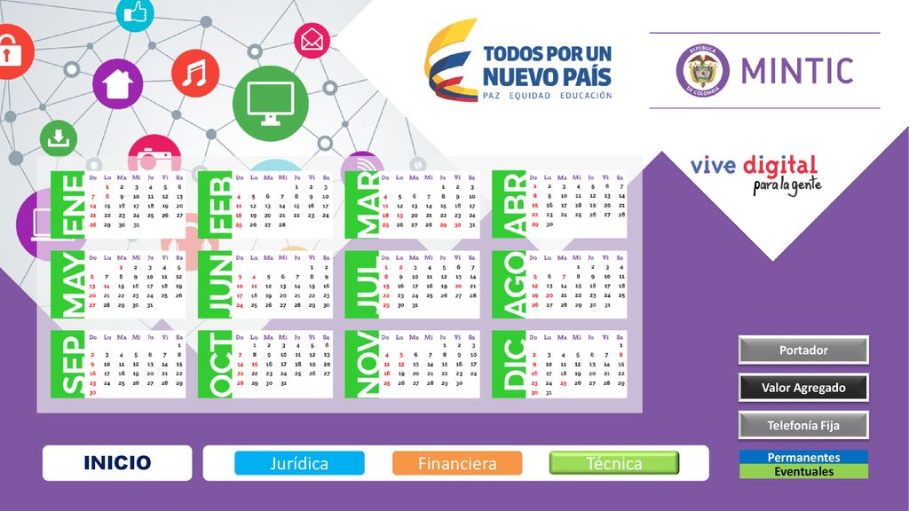 INICIO Jurídica Financiera Técnica Portador Valor Agregado