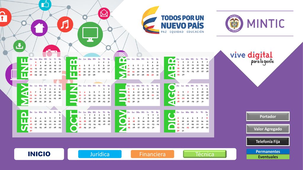 INICIO Jurídica Financiera Técnica Portador Valor Agregado