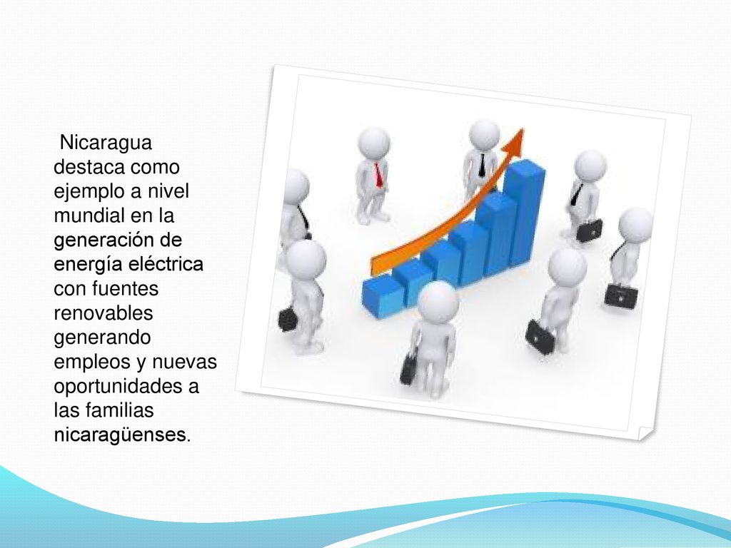 Nicaragua destaca como ejemplo a nivel mundial en la generación de energía eléctrica con fuentes renovables generando empleos y nuevas oportunidades a las familias nicaragüenses.