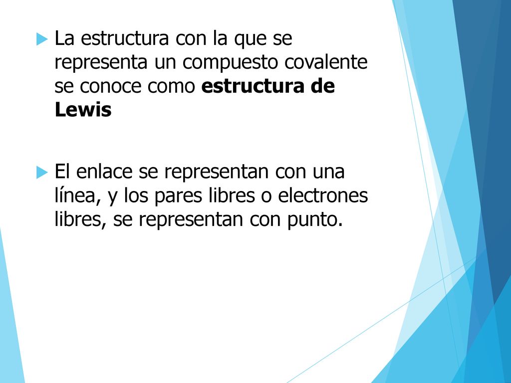 La estructura con la que se representa un compuesto covalente se conoce como estructura de Lewis
