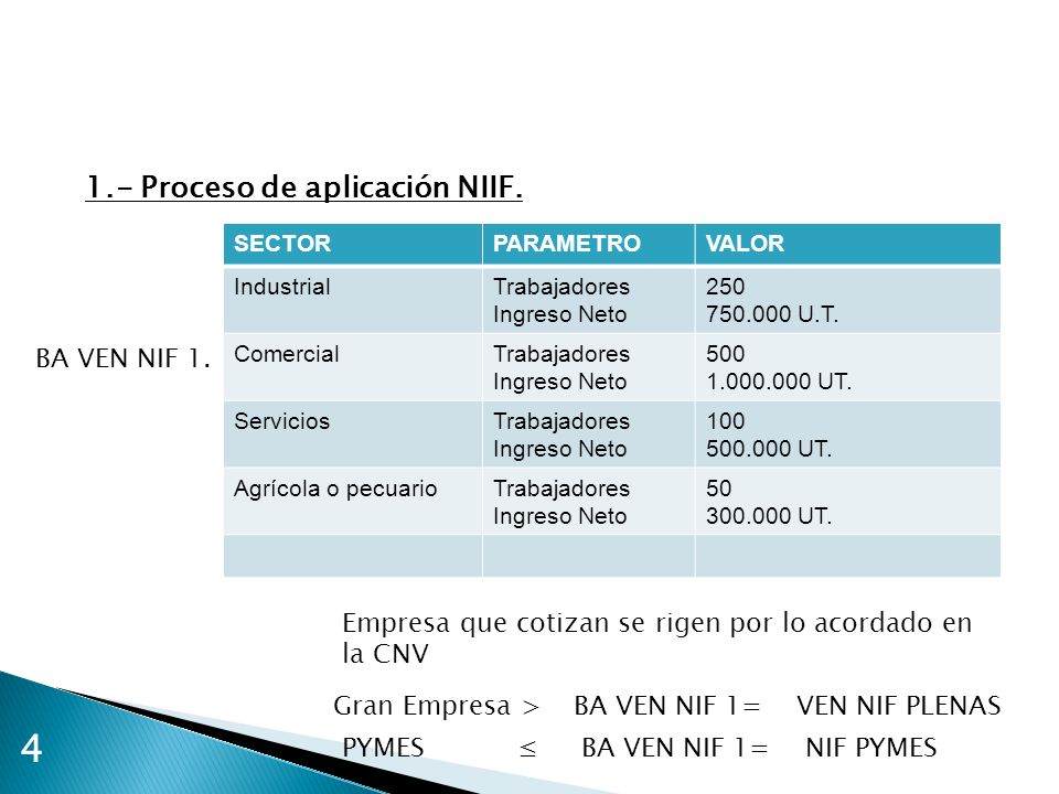 4 1.- Proceso de aplicación NIIF. BA VEN NIF 1.