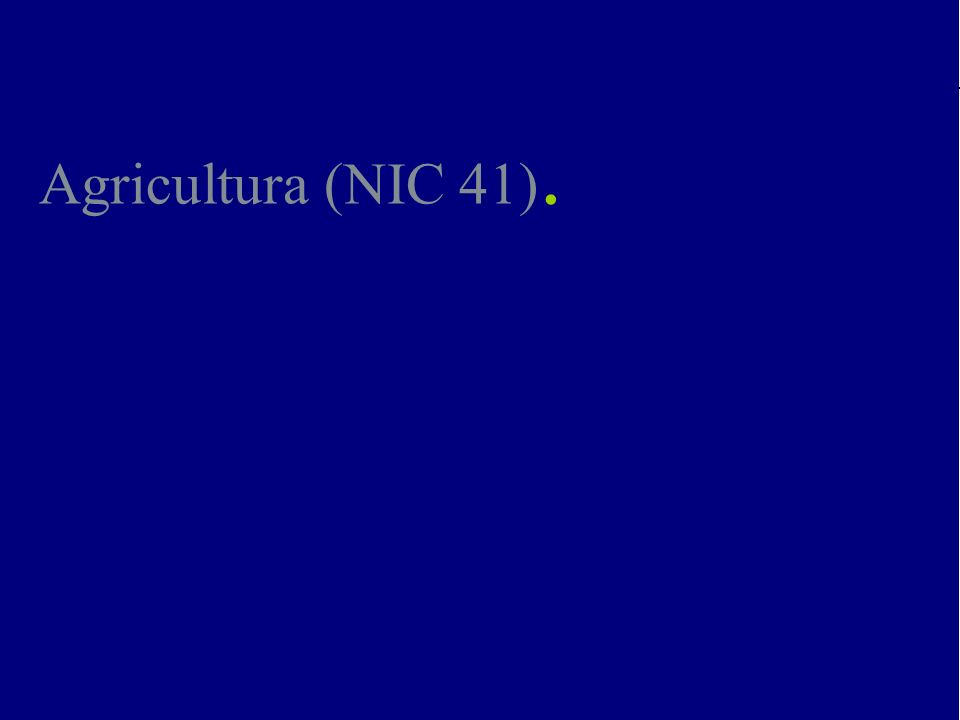 Agricultura (NIC 41).