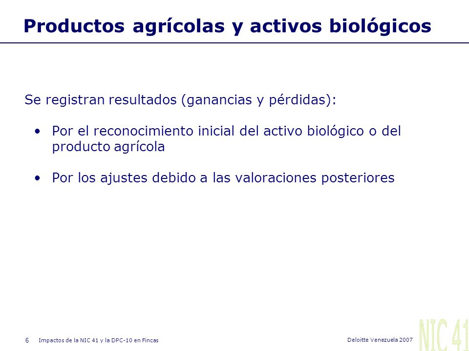 Productos agrícolas y activos biológicos