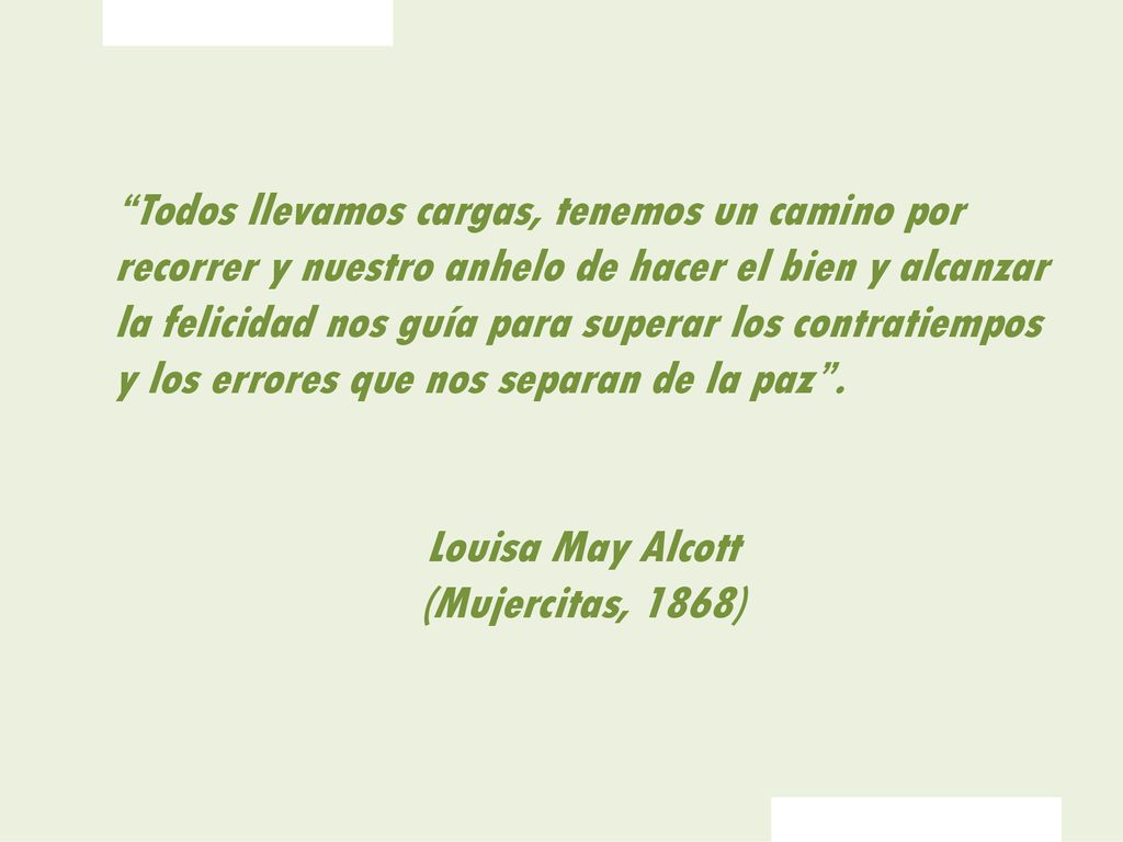 Todos llevamos cargas, tenemos un camino por recorrer y nuestro anhelo de hacer el bien y alcanzar la felicidad nos guía para superar los contratiempos y los errores que nos separan de la paz .
